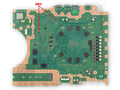 PS5 SBV F7002 IC Step-Down Converter IC. This is a common issue when the F7002 fuse has blown.