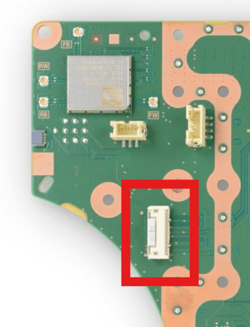 PS5 Optical Drive Ribbon Cable Connector This is connector can be found PS5 mainboard model number EDM-010 and EDM-020.